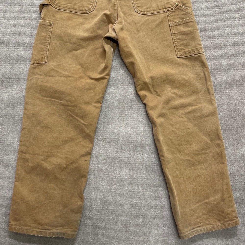 Carhartt Double Knee Pants Made In USA  B01 BRN Size 34x30 Union Made Distressed - Picture 5 of 9